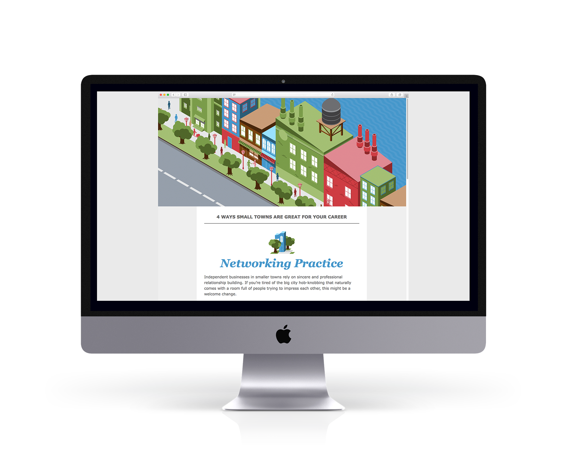 A website dedicated to small town career opportunities.